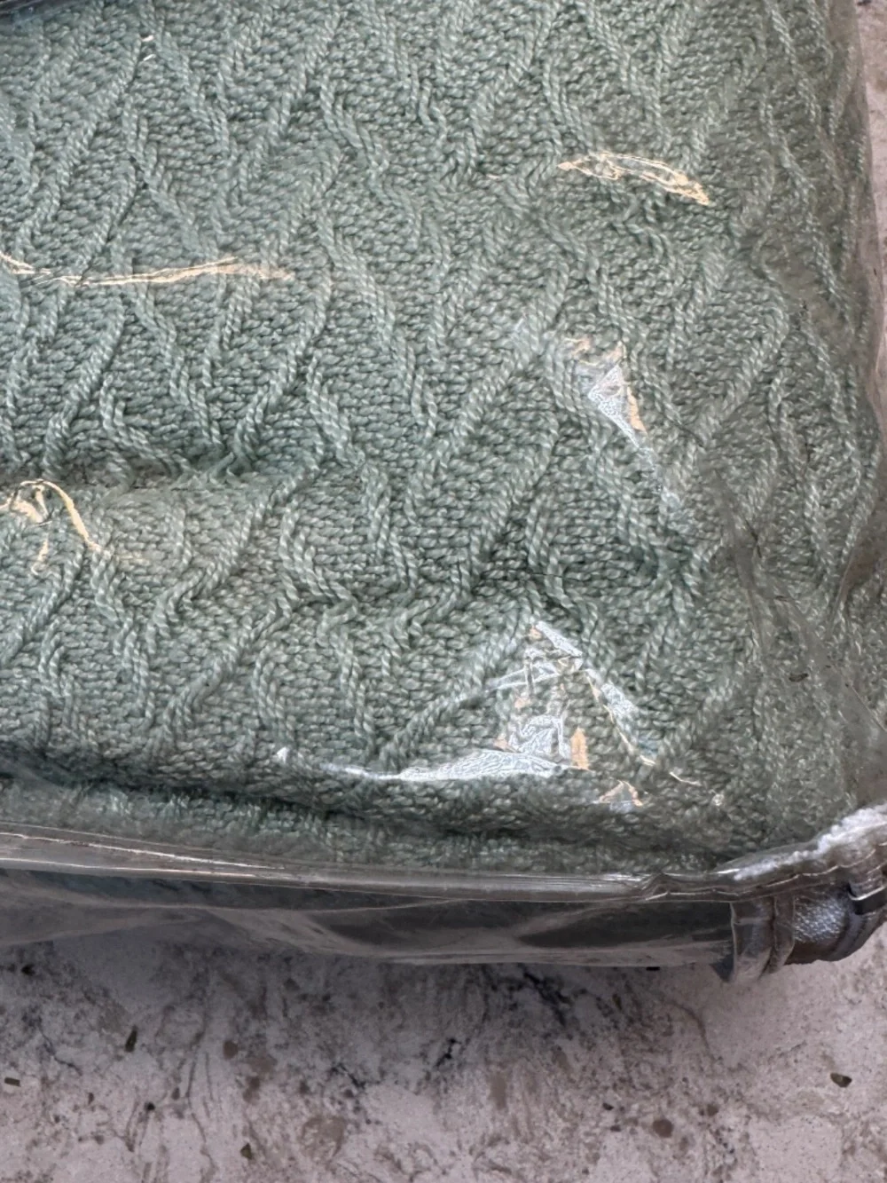 Vintage Charisma by Fieldcrest Classic Blanket size King‎ mint green 100% Cotton